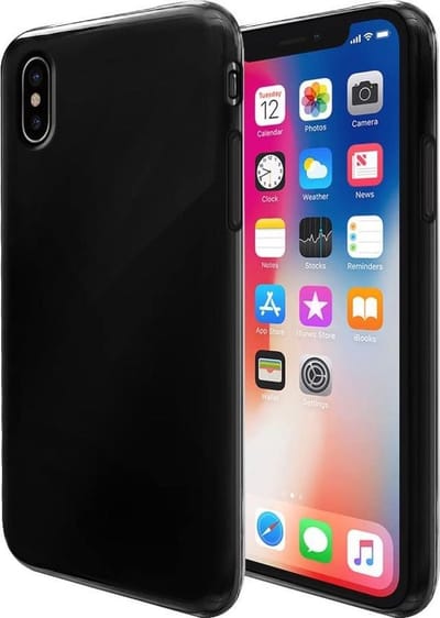 Soft TPU Zwart hoesje Silicone Case Geschikt voor: iPhone X / XS