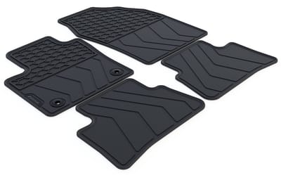 Rubber Automatten geschikt voor Toyota C-HR - 2023-2026 - 4-delig - Uitvoering: afst. bevestigingspunten (bestuurder) 33,2 cm