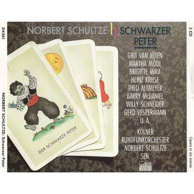 CD SCHULTZE, KOLNER RO; KINDEREN CHO - Schultze: Schwarzer Peter  314061 Koch Schwann Mu 1991 Duitsland Klassiek Gebruikt