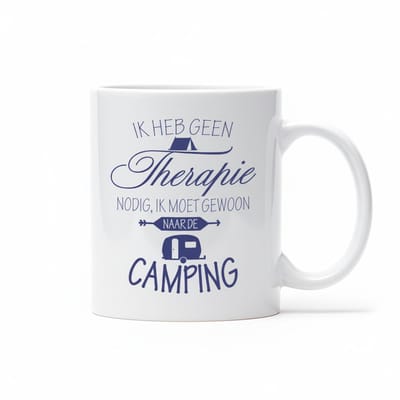Ik Heb Geen Therapie Nodig Ik Moet Gewoon Naar de Camping Koffiemok – Grappig Camper Cadeau – Keramische Mok 330 ml