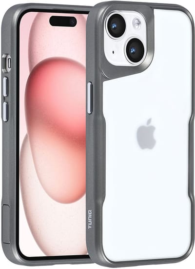 TUNIQ telefoonhoesje voor Apple iPhone 15 - Siliconen backcover - Grijs