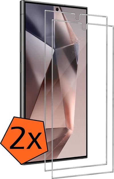 Screenprotector - 2 Stuks - Geschikt voor Samsung Galaxy S24 Ultra - Extra Sterk - Gehard Glas - Beschermglas - Tempered Glass - Screen Protector