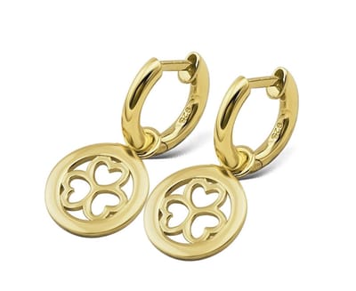 Jwls4u Oorbellen Earrings 3 Hearts Goldplated JE015G