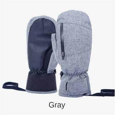 Gants de neige épais et imperméables pour homme et femme, pour le ski, le snowboard, l'hiver, écran tactile, pour motoneige, noir, blanc, gris XL gris