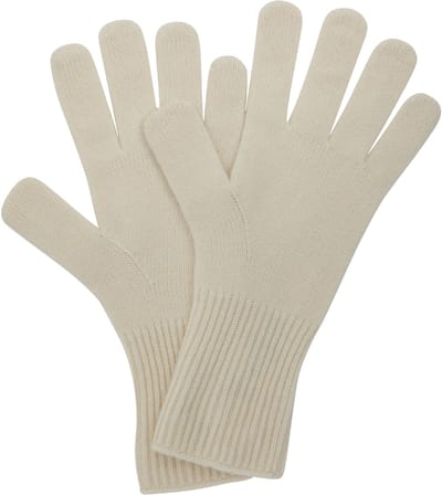 FALKE Gloves Cashmere sneldrogend kasjmier sporthandschoenen unisex wit - maat ONESIZE