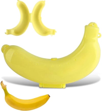 Famanu – Bananenbox – Herbruikbare bananentrommel – Luchtdichte voedselcontainer – Ideaal voor lunch of sport
