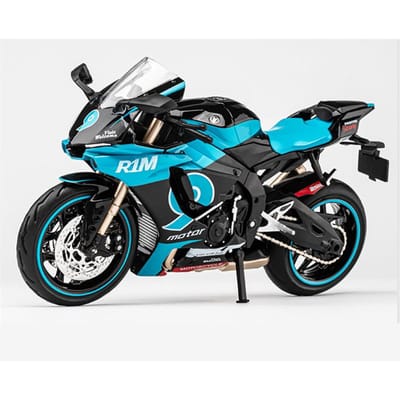 1:12 Yzf-R1M Legering Race Motorfiets Model Diecast Straat Sport Motorfiets Model Simulatie Geluid En Licht Kinderspeelgoed Cadeau
