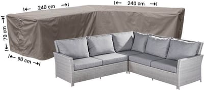 Raffles Covers beschermhoes loungeset / hoekbank (L-vorm) - 240 x 240 H: 70 cm - RHS240 - Hoes voor hoekbank met gelijke zijden - Beide zijden zijn even lang