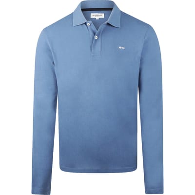 McGregor Classic Polo Long Sleeves Worker Blue Size: S | Long-Sleeved T-Shirts Outlet | Heren | Blauw