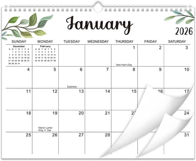 2026 2027 Agendakalender - 18 Maanden Kalender - Januari 2026 tot Juni 2027 - 14x11 inch - Spiraalbinding met Metaal
