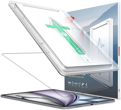 Rosso Screenprotector Geschikt voor Apple iPad Air 13 (2024/2025/2026) | 9H Tempered Glass | Gehard Glas | Beschermglas | Glasplaatje | Case Friendly | Met Installatietray | Eenvoudige montage