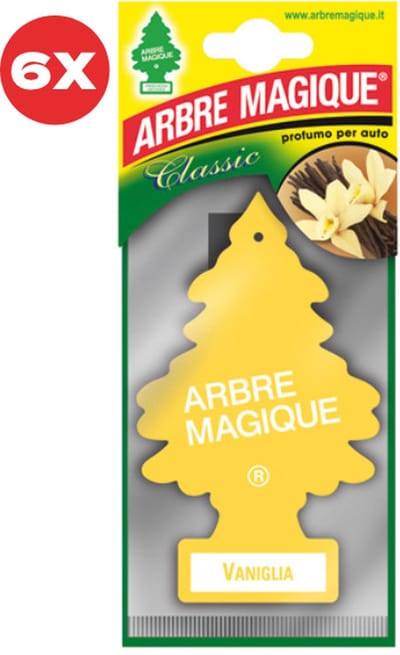 6 stuks Vanille Arbre Magique Geurboom luchtverfrisser voor in de auto Vaniglia – Car Parfum – Geurboompje – Geurbooster – Wonderboom – Geurverfrisser – Nieuwe Auto – Autogeur – Autoparfum – Geurblad