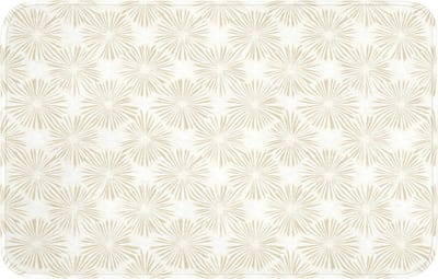 Badmat 80x50 cm - Antislip - Abstract - Motief - Beige - Badmatten voor badkamer - Badkamermat - Douchemat - Badkamer mat