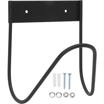 Support de tuyau d'arrosage mural en acier inoxydable 304, crochet de suspension robuste pour tuyau d'arrosage extérieur noir