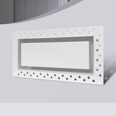 Ventilatierooster - Luchtventiel - Verbeter Luchtstroom - Roestbestendig Aluminium - 6 x 12 Inch - Wit