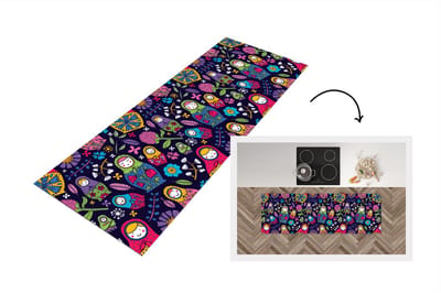 Keukenloper - Loper keuken - Matroesjka - Rusland - Bloemen - 150x50 cm - Keukenloper vinyl