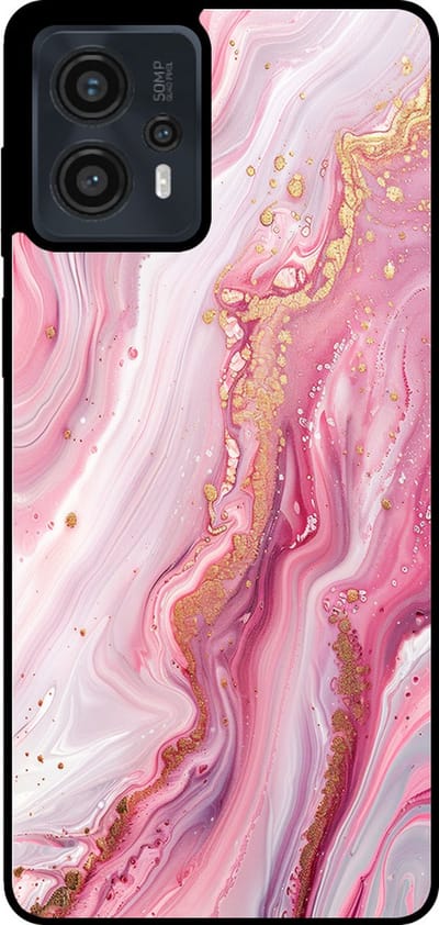 Smartphonica Telefoonhoesje Geschikt voor Motorola Moto G13 / G23 / G53 met marmer opdruk - TPU backcover case marble design - Roze geschikt voor Motorola Moto G13;Motorola Moto G23;Motorola Moto G53