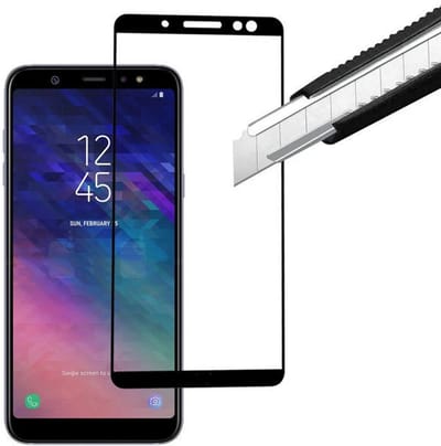 DrPhone Samsung Galaxy A6 Plus (2018) - Tempered Glass 3D – Volledige Dekking - Schermbeschermer - Gehard Glas