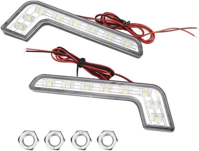 Dagrijverlichting Auto - DRL Verlichting - Verbeter Zichtbaarheid - 8 LED Super Helder - Universeel - Wit
