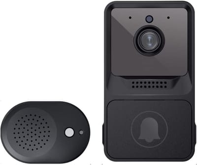 Videodeurbel Camera - Slimme Intercom - Huisbeveiliging - Draadloze Installatie - 480P Resolutie - Zwart