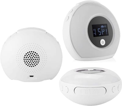 Wekker met Lamp - Natuurlijk Ontwaken - Slaap Verbeteren - Ingebouwde Speaker - 2000mAh Batterij - Wit