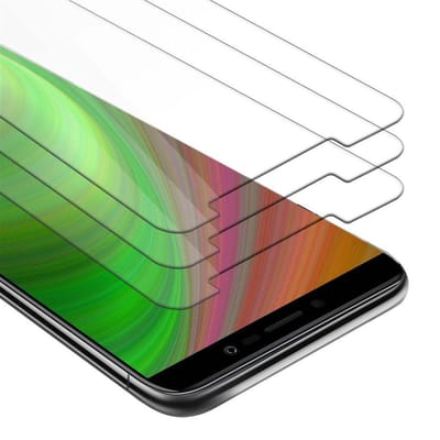 Cadorabo 3x Screenprotector geschikt voor WIKO Y80 - Beschermende Pantser Film in KRISTALHELDER - Getemperd (Tempered) Display beschermend glas in 9H hardheid met 3D Touch