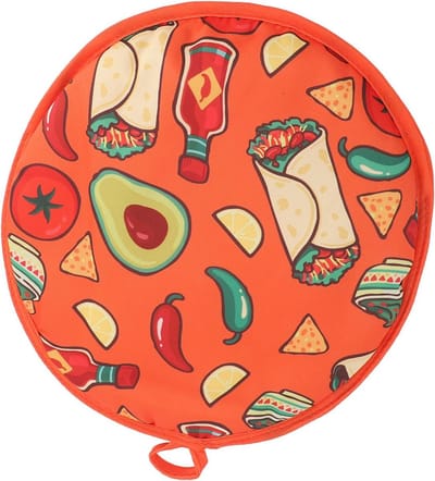 Tortilla Warmer Zakje - Brood Houder - Warm Houden - Magnetron Bestendig - 30 cm Diameter - Grijs