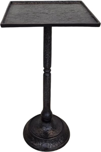 Deco4yourhome® - Bijzettafel - Vierkant - Aluminium - Bank Tafeltje - Tafel - 33cm - Zwart - Black