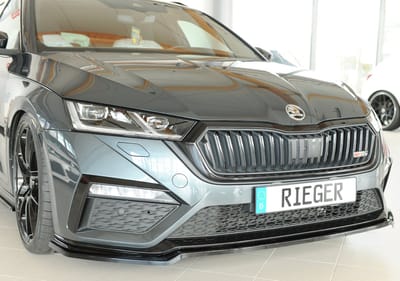 RIEGER - PERFORMANCE FRONT LIP - SKODA OCTAVIA RS NX - GLOSS BLACK