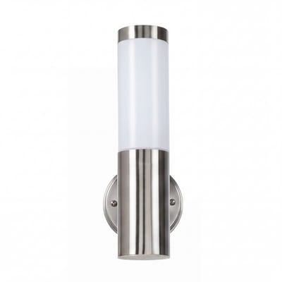 Licht-Erlebnisse - Brighton - Wandlamp - IP44 - E27 - van - Roestvrij staal kunststof - in - zilver wit