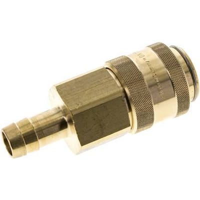 Messing DN 19 Luchtkoppeling Snelkoppeling 19 mm Slangpilaar Double Shut-Off