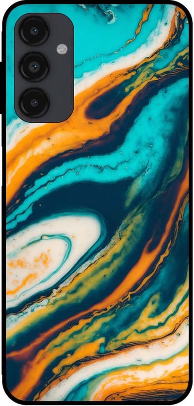 Smartphonica Telefoonhoesje voor Samsung Galaxy A14 marmer look - backcover marmer hoesje - Groen geschikt voor Samsung Galaxy A14