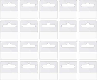 100 Transparante Hangtabs Zelfklevend Euro Hole Hangers voor Winkels en Beurzen, Labels en Plastic Haken (40 x 35 cm)
