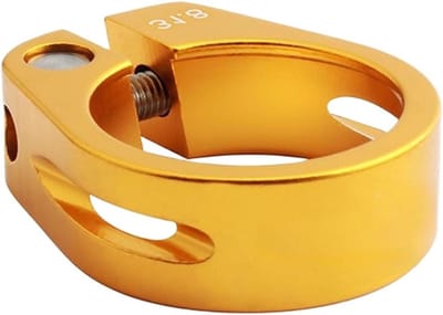 Zadelpenklem Aluminium - Zadelklem Fiets - Fietsen Stabiliseren - Veilig Vergrendelingsmechanisme - 318 mm 349 mm - Goud