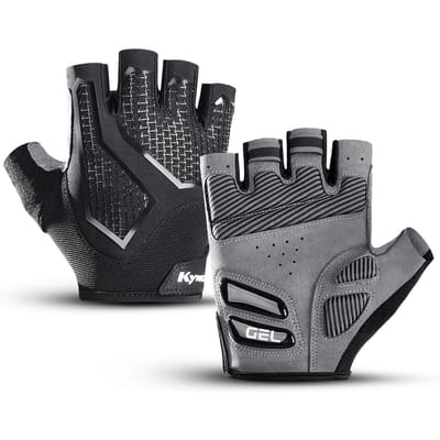 Gants de Vélo Courts Respirants Antichocs pour VTT Route Demi-Doigts pour Sports d'Été M