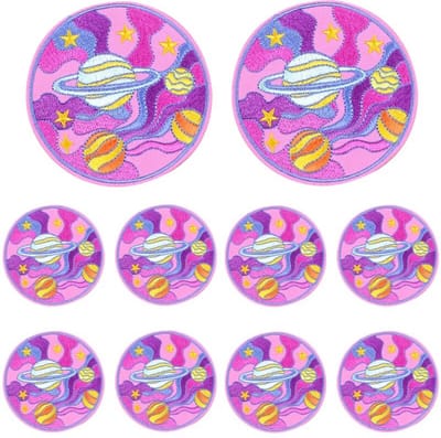 Planeet - Ufo - Universum strijkapplicatie strijk embleem - patch - patches - stof & strijk applicatie