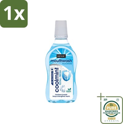 1 x Sence - Fresh Coolmint - Mondwater - Verfrissend - 500 ml- Mondwater - Frisse Adem - Koele Mint - Fluoride - Gaatjes Voorkomen