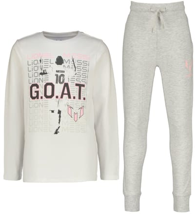 Messi Varom Jongens Pyjamaset - Real White