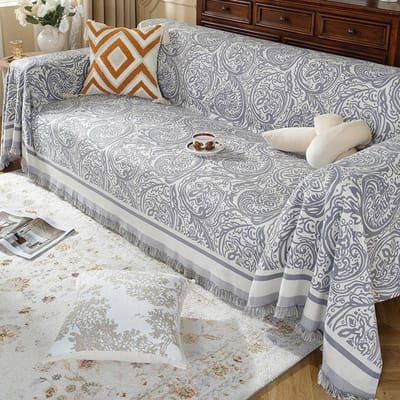 Krasbestendige All-Inclusive Universele Bankhoes Vier Seizoenen Universeel Chenille Kussen Eenvoudige Bankhoes Hoes Antislip Hoes Stoffen Kussen 180*130cm