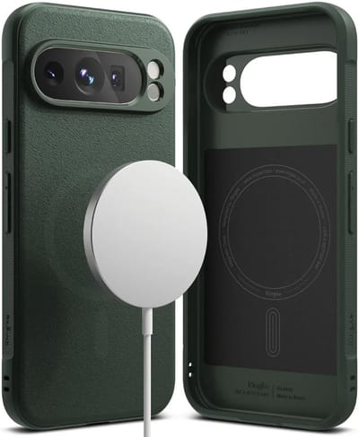 Ringke Onyx Magnetic | Hoesje Geschikt voor Google Pixel 9 Pro XL | Compatibel met MagSafe | Back Cover Flexibel TPU | Groen