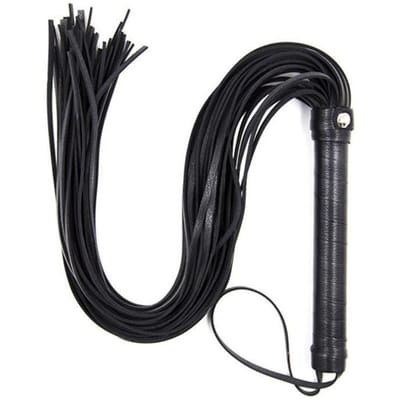 Paardenzweep Rijsportuitrusting Anti-slip PU Lederen Handvat Paardenzweep Rijden Paardenrennen Ruitergereedschap Black black