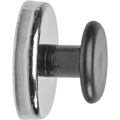 Magneetstang, rond, met handvatknop, 38 x D 24 mm, kleefkracht tot 5 kg, staal & kunststof, licht zilver, 1 st.