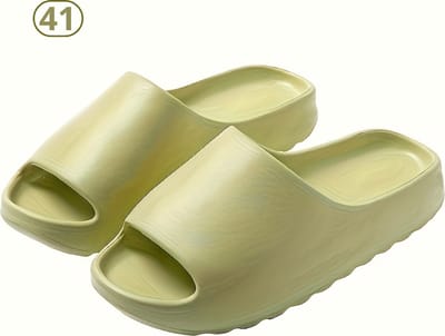 Livano Comfortabele Slippers - Badslippers - Teenslippers - Anti-Slip Slides - Flip Flops - Stevig Voetbed - Groen - Maat 41