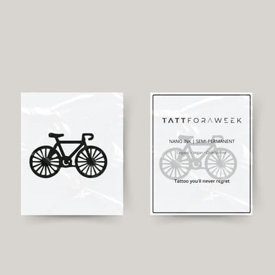 Tijdelijke tattoo fiets | Neptattoo volwassenen | Tijdelijke tattoo voor volwassenen | Temporary tattoo | Plaktattoos voor volwassenen | Neptattoos | Probeer zorgeloos een tattoo | tattforaweek