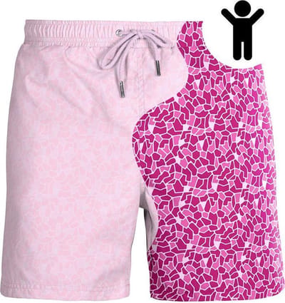 SEA'SONS - Zwembroek Jongens - Kleurveranderend - Sneldrogend - Roze - Maat 146 (SEASONS - Kleur veranderend)