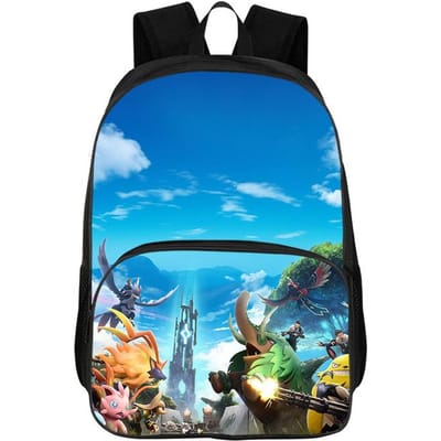 3D Game Palworld Print Rugzak Jongens Meisjes Casual Schooltassen Nylon Slijtvast Waterdicht Rugzak Cartoon Speelpatroon Rugzakken black