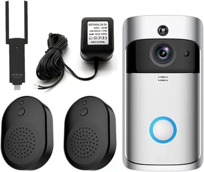 Videodeurbel - Slimme Intercom - Huisbeveiliging - Tweeweg Audio - AC 8V-24V - Zwart