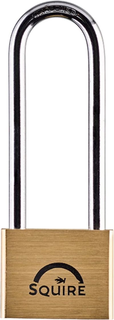 Squire Lion LN4/4 - Hangslot - Messing slot - Slot met 100 mm lange beugel - Voor binnen en buiten