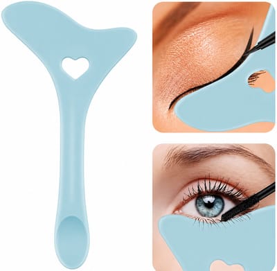 Actie4you® - Eyeliner Liniaal - make-up liniaal - Mascara hulp - Applicator - Contouren - lippen - wenkbrauwen - make up kwasten - eye liner tool - eyeliner make-up hulp - multifunctionele make-up hulp - Blauw