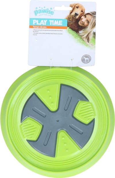 Pawise Dog Frisbee - Hondenspeelgoed - Met Pieper - Rubber - Groen - Ø8 cm